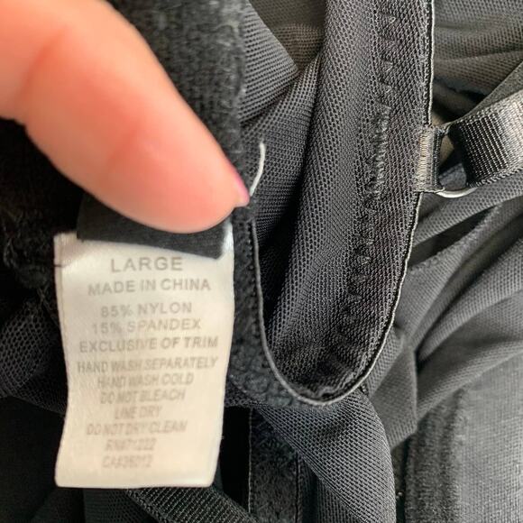 Rampage Intimates Black Chemise Sz Large - Picture 7 of 7